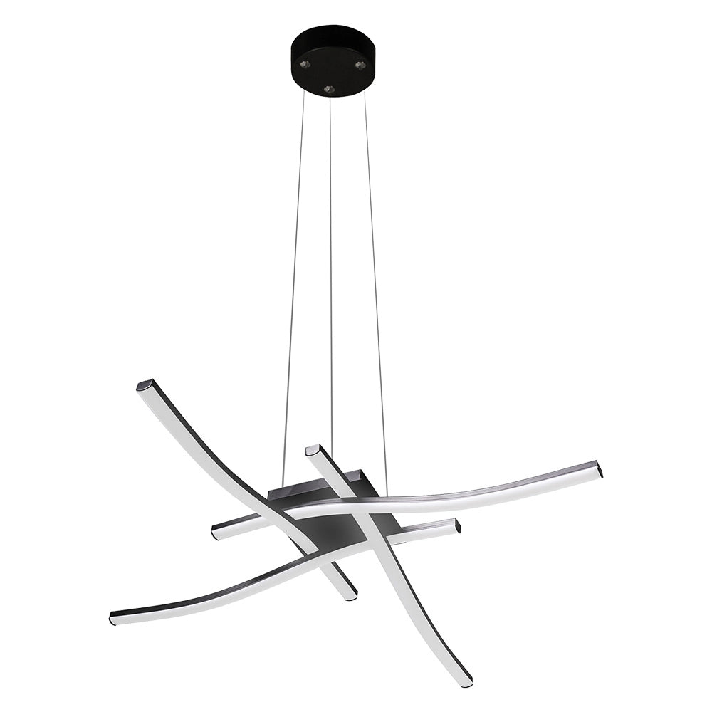 Applique a Sospensione LED Serie Tratti 35W 3150LM Col. Nero