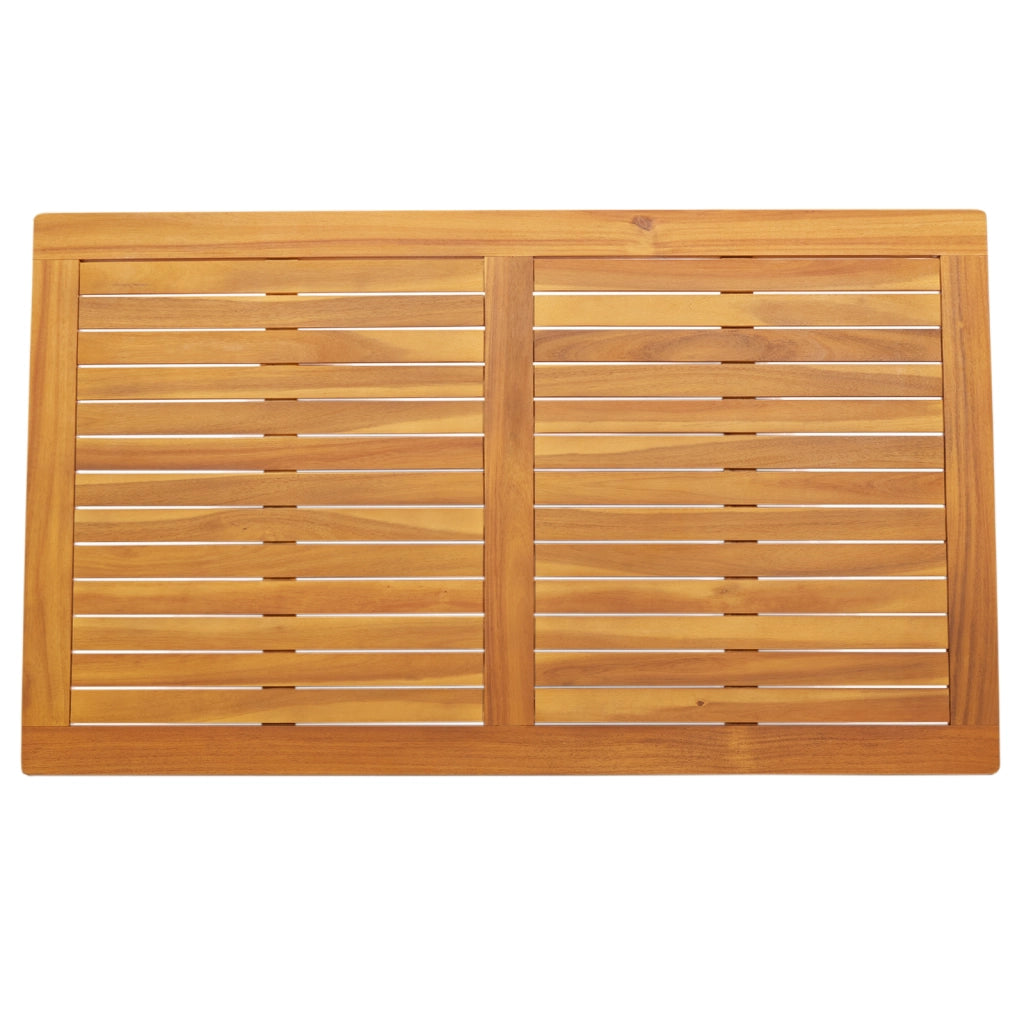 Piano Tavolo 120x70x2,2 cm Rettangolare in Legno Massello di Acacia