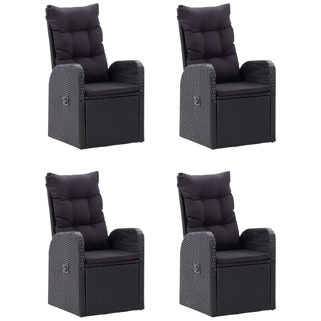 Set Mobili da Pranzo per Giardino 5 pz Nero cod mxl 42205