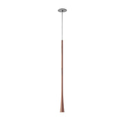 Dafne S/G Lampada a Sospensione Singola LED 7W 3000K CRI>90 in Alluminio - Rame con Rosone Nero - Gealuce