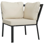 Sedia da Giardino con Cuscini Sabbia 76x76x79 cm Acciaio CFW1873225