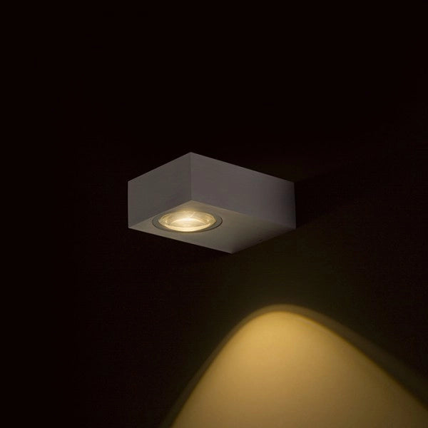 Faretto applique KORSO I da parete alluminio pettinato 230V LED 5W 120° IP54 3000K