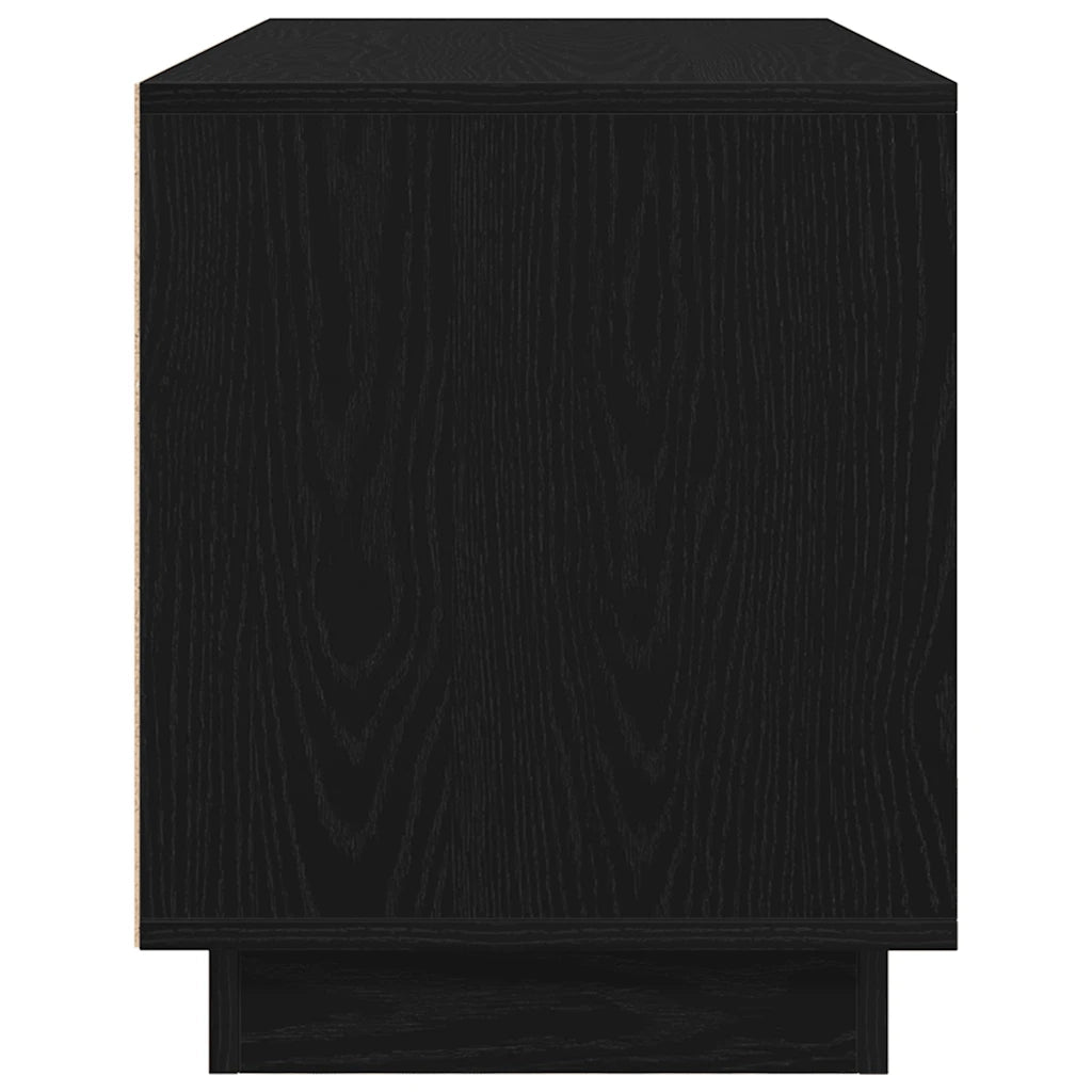 vidaXL Mobile Porta TV con Luci LED Rovere Nero 100x41x50 cm
