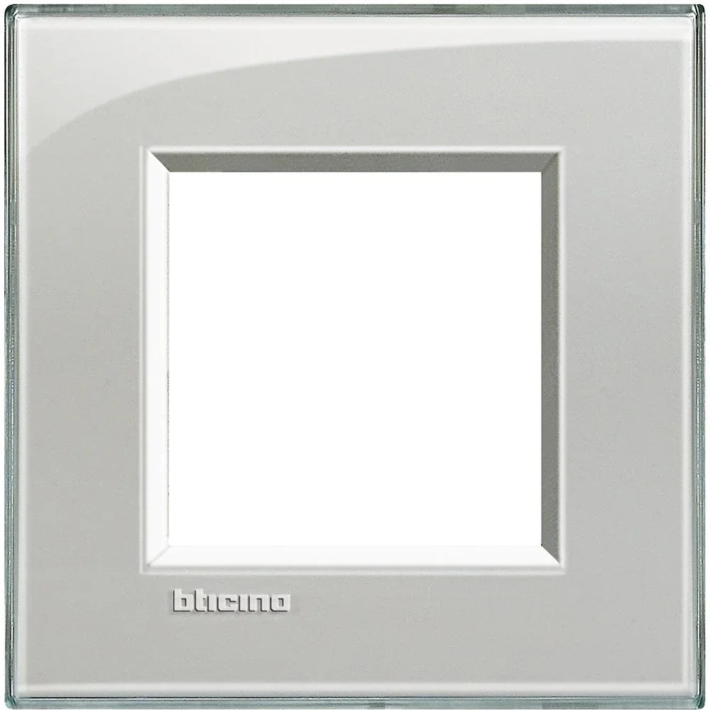 Living Light - Placca quadra 2P Grigio ghiaccio - LNA4802KG