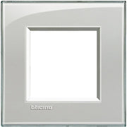 Living Light - Placca quadra 2P Grigio ghiaccio - LNA4802KG
