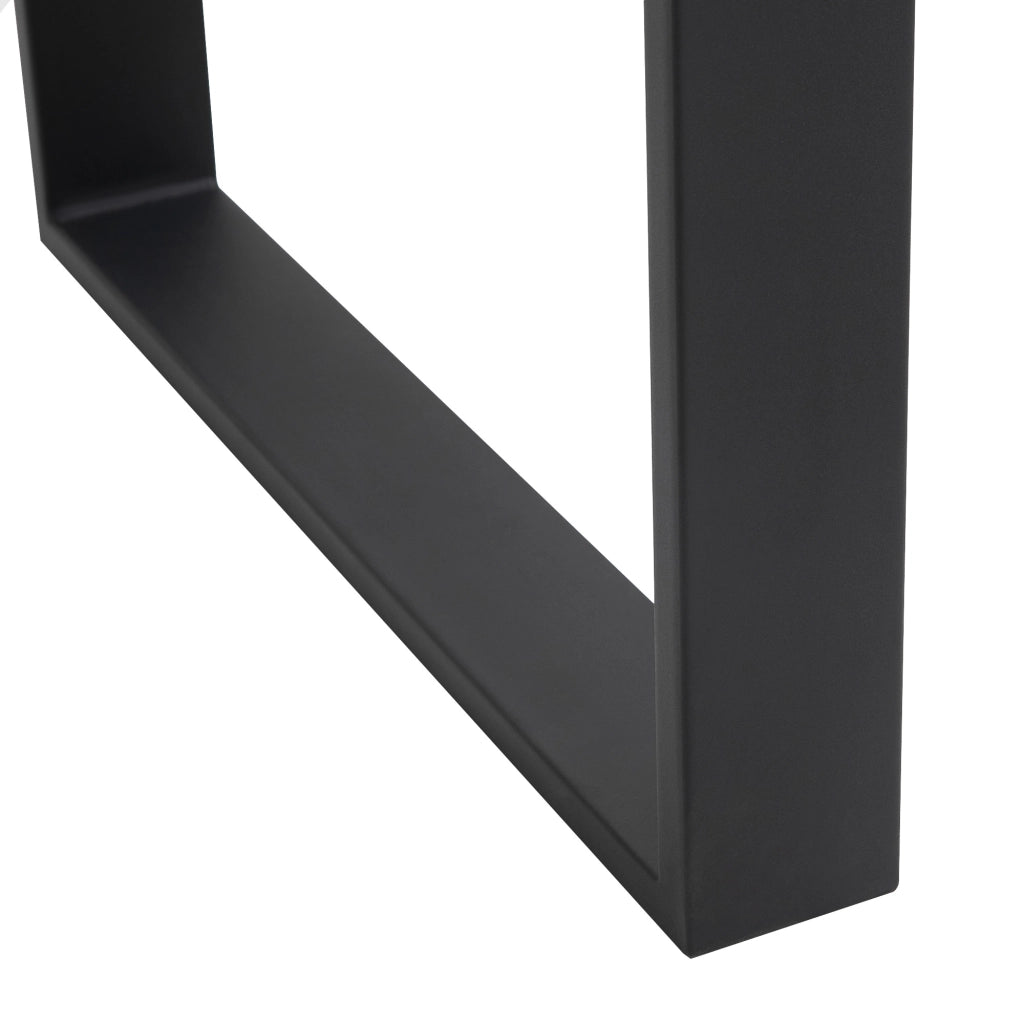 Coppia di gambe per tavolo in acciaio nero 60x72 cm, struttura robusta per tavolo da pranzo, scrivania e consolle