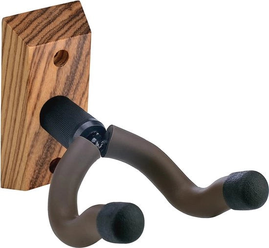 Sostegno per Chitarre e Ukulele - Adatto per Strumenti Acustici e Elettrici - Legno Zebra