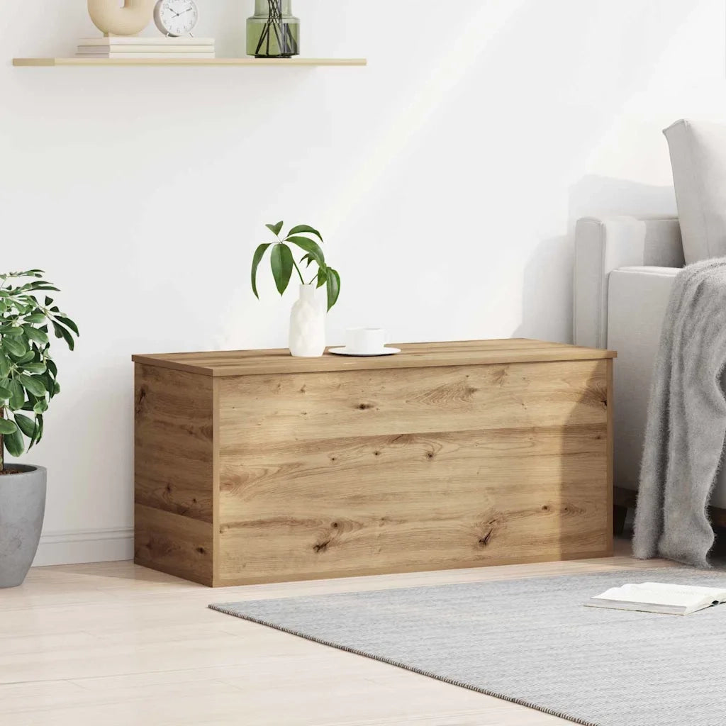 Scatola di Stoccaggio rovere artigianale 100 x 42 x 46 cm CFW1348719