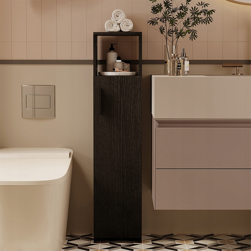 MOBILE DA BAGNO A COLONNA STRETTO LOFT NERO – MODERNO 101 CM