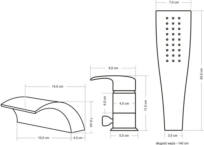 Rubinetto Da Vasca Rea Riven Brush Gold