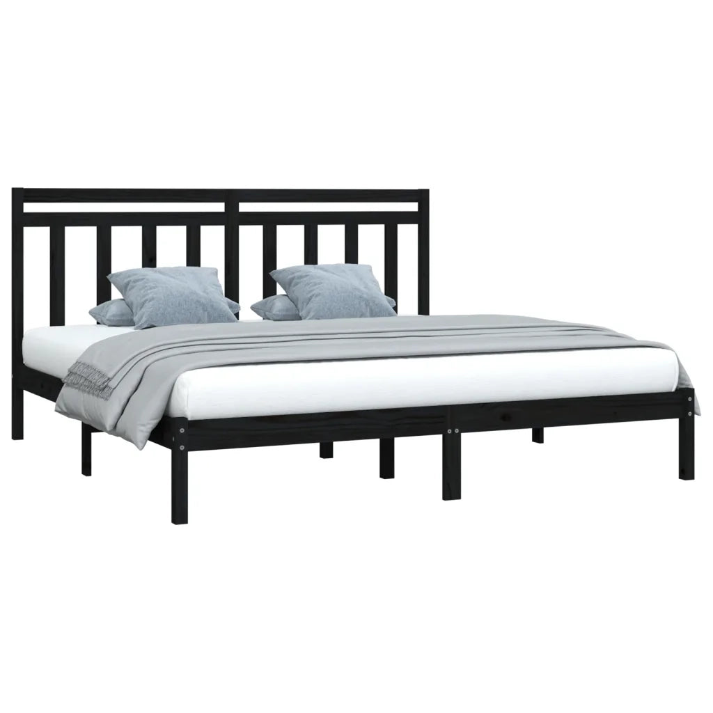 Giroletto Nero in Legno Massello 200x200 cm 3105274