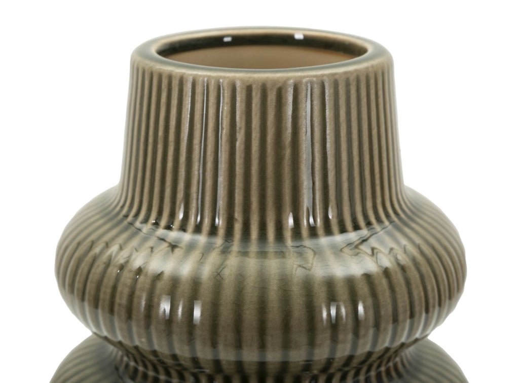 Vaso Armony Ø13x25 cm in Ceramica Verde