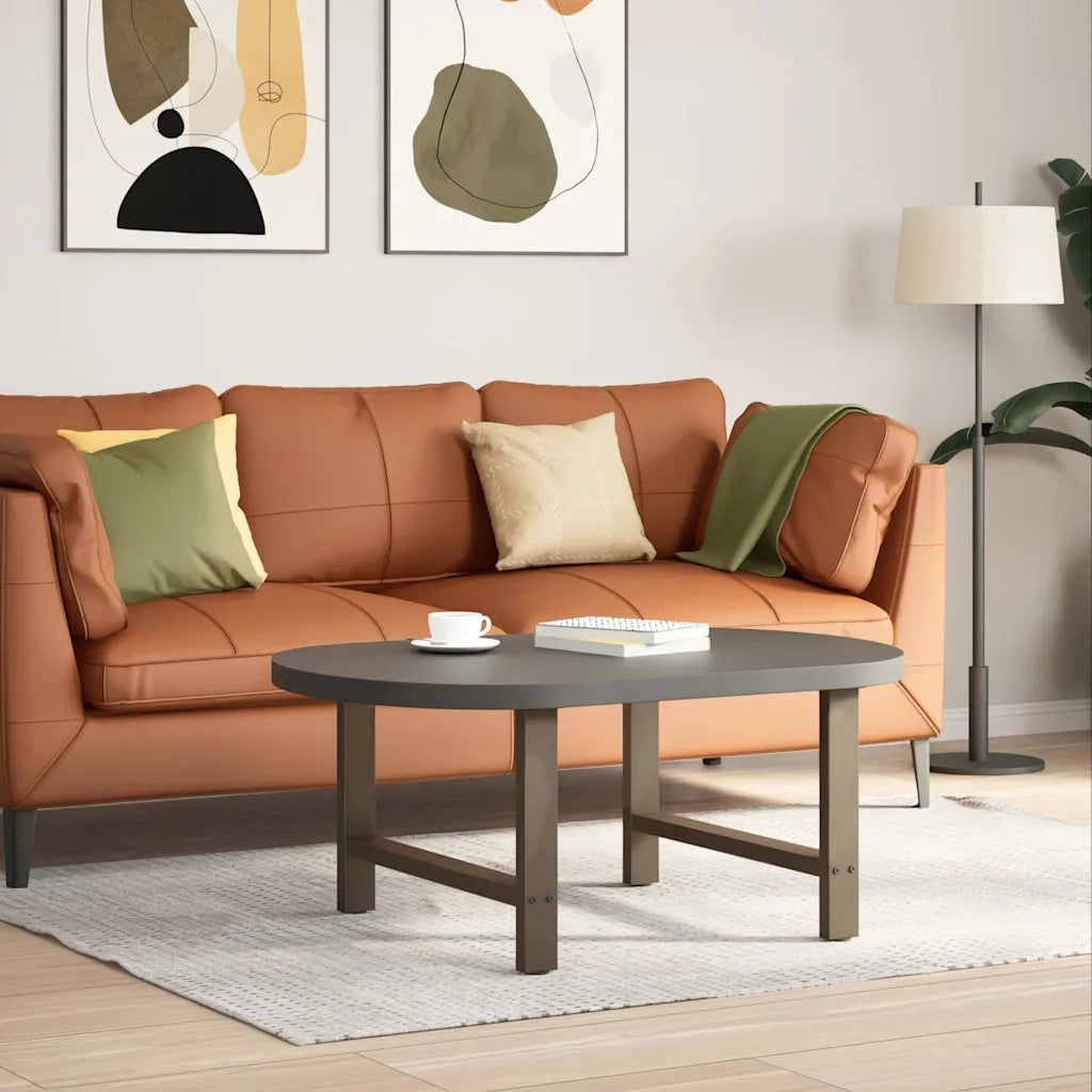 Gambe per Tavolino da Caff¨¨ in Acciaio Naturale 2 pz-Set di 2 Gamba per Tavolo 70x(42-43) cm Acciaio
