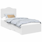 Letto singolo | Letto per adulti | Struttura del letto Bianco 90 x 190 cm Legno multistrato