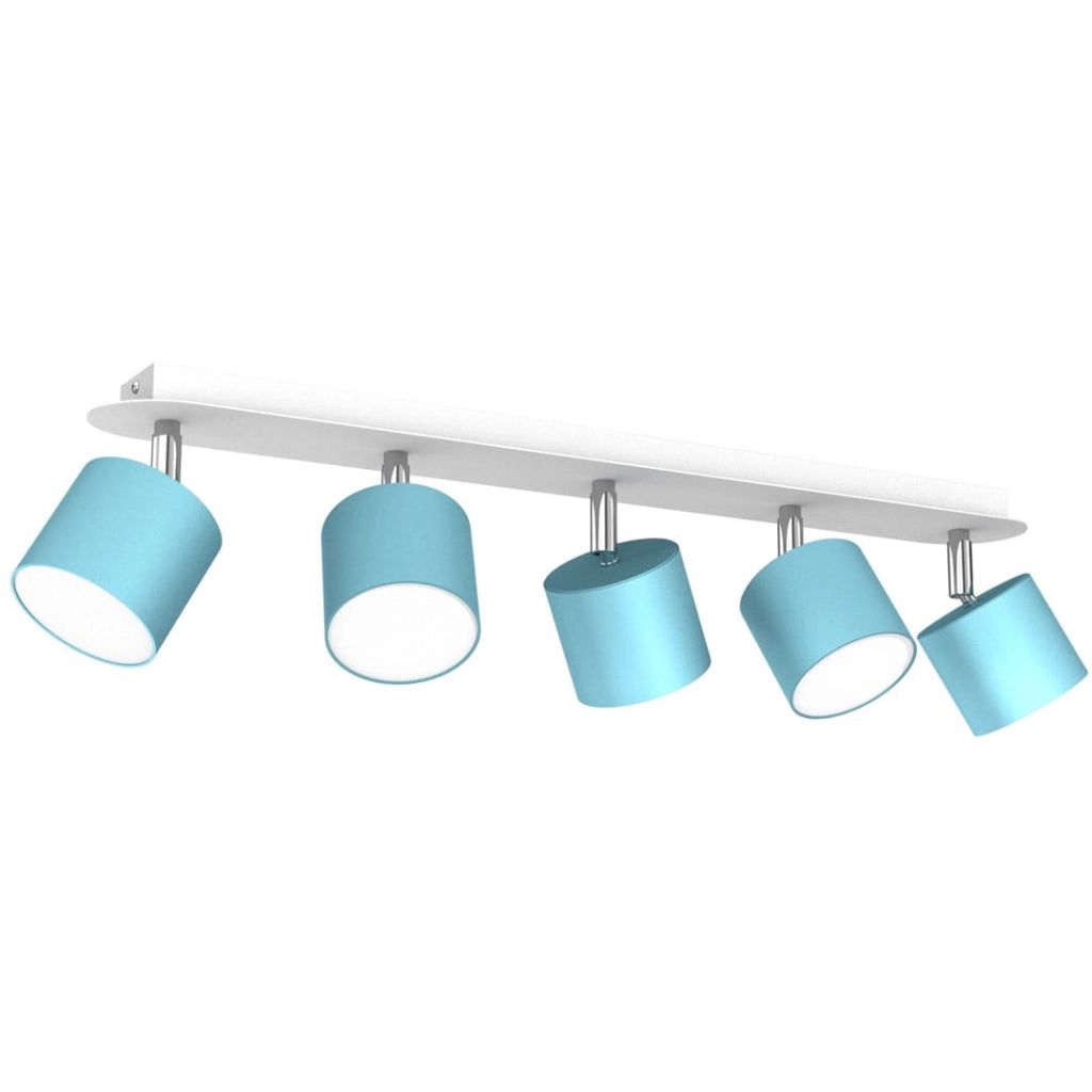 Plafoniera Milagro Dixie 5 luci GX53 blu/bianco metallo