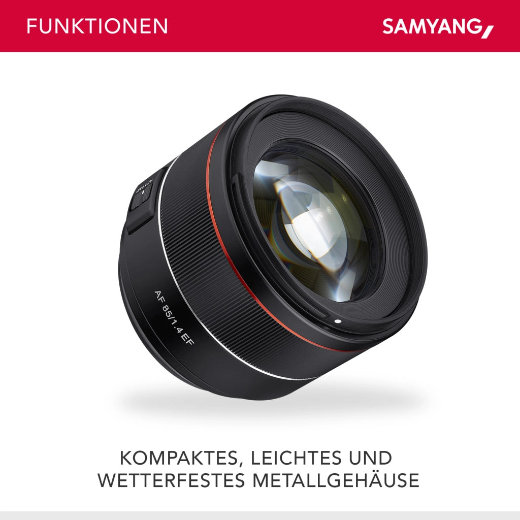 Teleobiettivo AF 85mm F1.4 EF – compatibile con Canon EF - leggero e compatto - per ritratti fotografici, con autofocus veloce per DSLM - per fotocamere SLR full-frame e APS-C