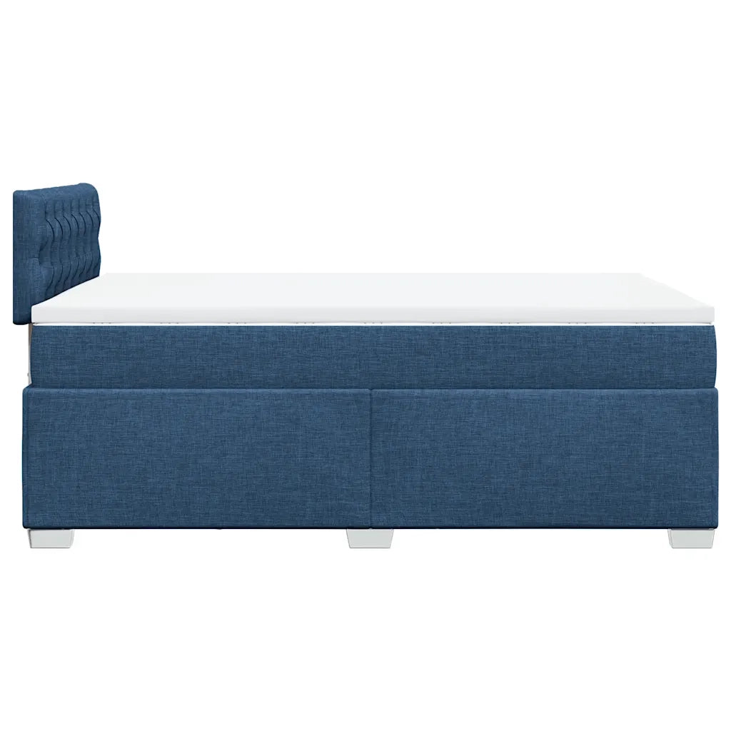 Giroletto a Molle con Materasso Blu 120x190 cm in Tessuto
