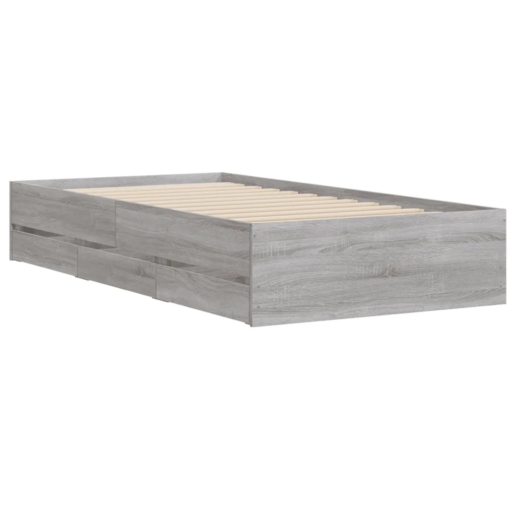 Giroletto Cassetti Grigio Sonoma 75x190 cm Legno Multistrato 3207334
