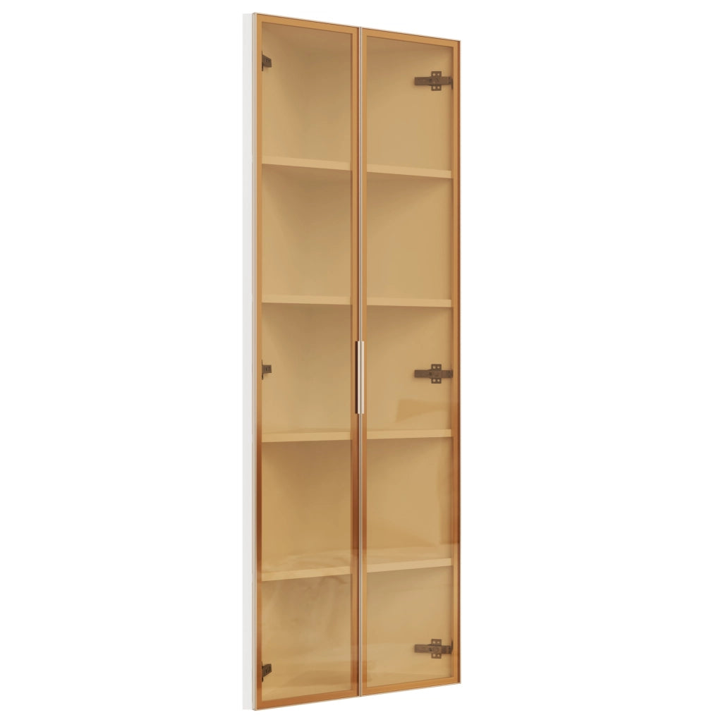 Vetrina angolare bianca con LED 62 x 35 x 160 cm