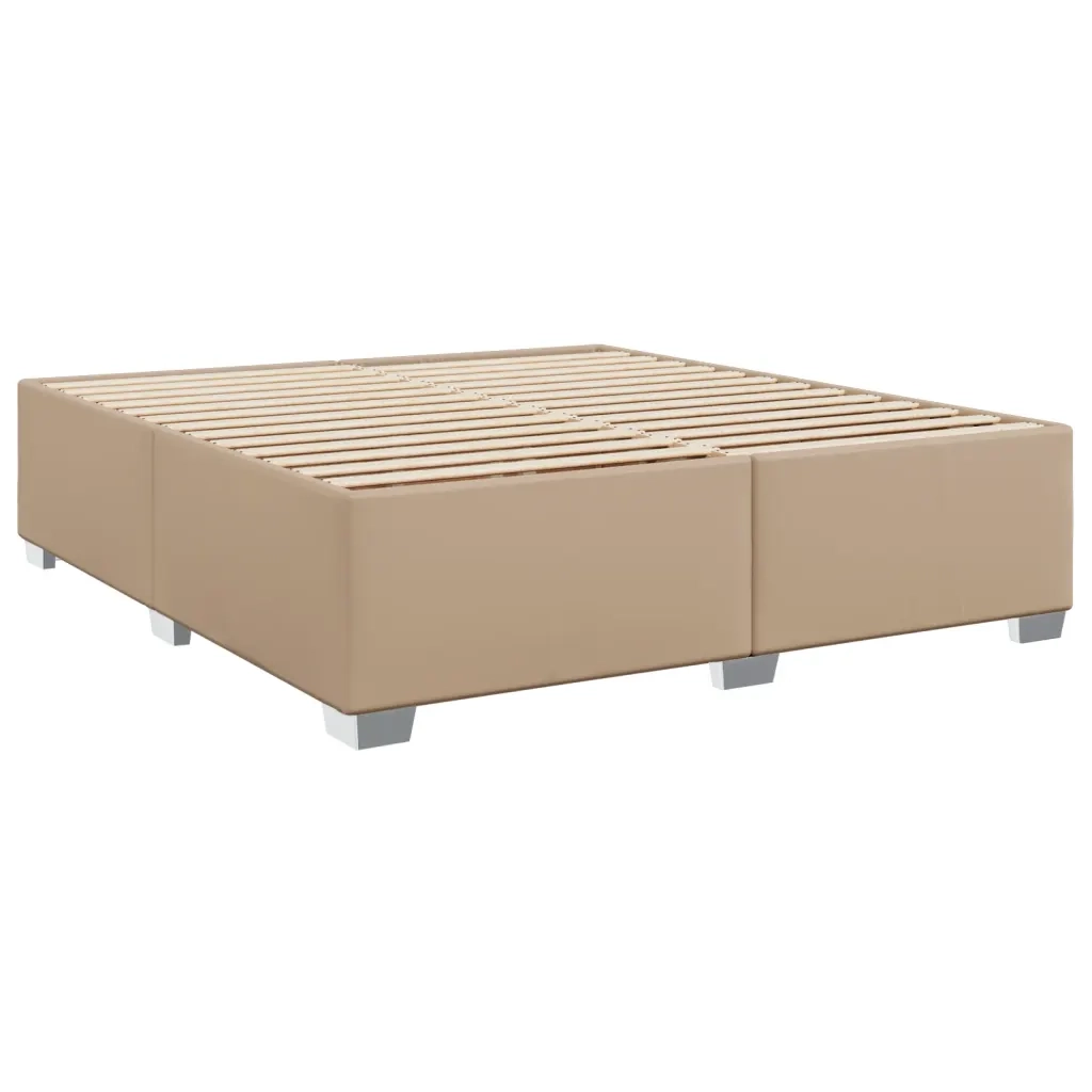 Giroletto a Molle con Materasso Cappuccino 180x200cm Similpelle