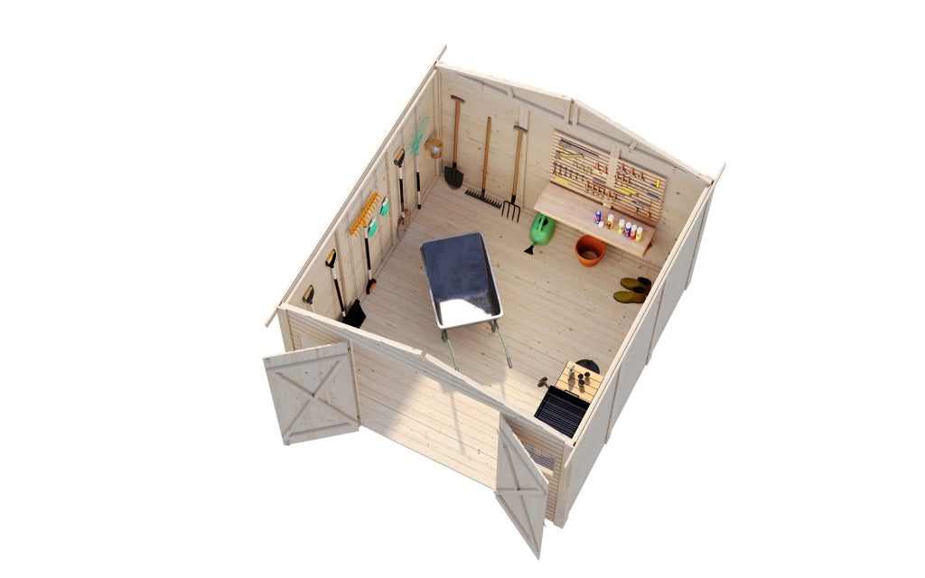 Casetta in legno non trattato Dan B 273x280 cm