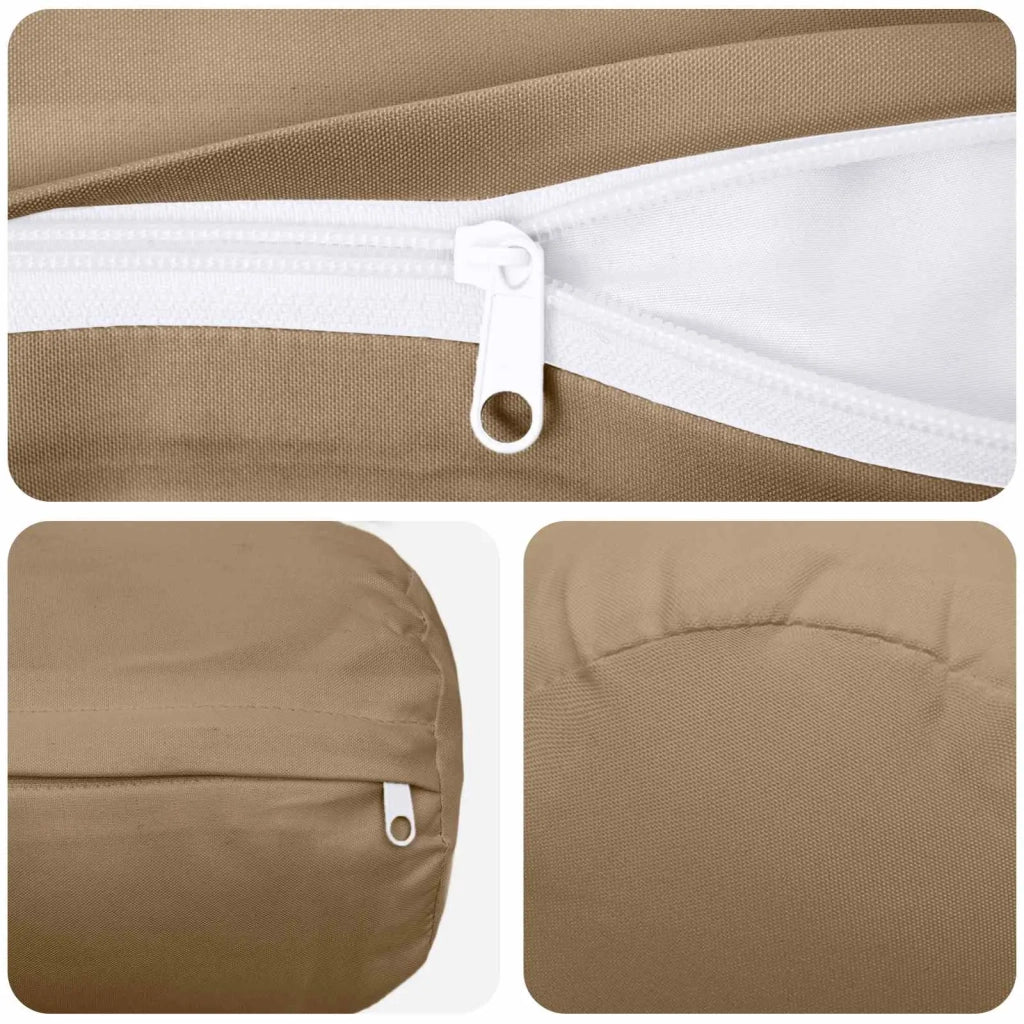 Federa 6 pz HEERLEN Tortora Ø 15 x 40 cm Poliestere 923340