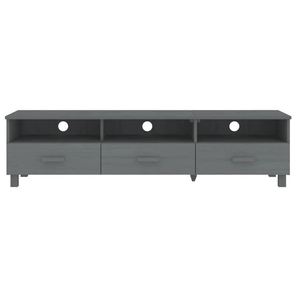 Mobile TV | Armadietto TV | Mobile Porta TV HAMAR Grigio Scuro 158x40x40 cm in Legno di Pino