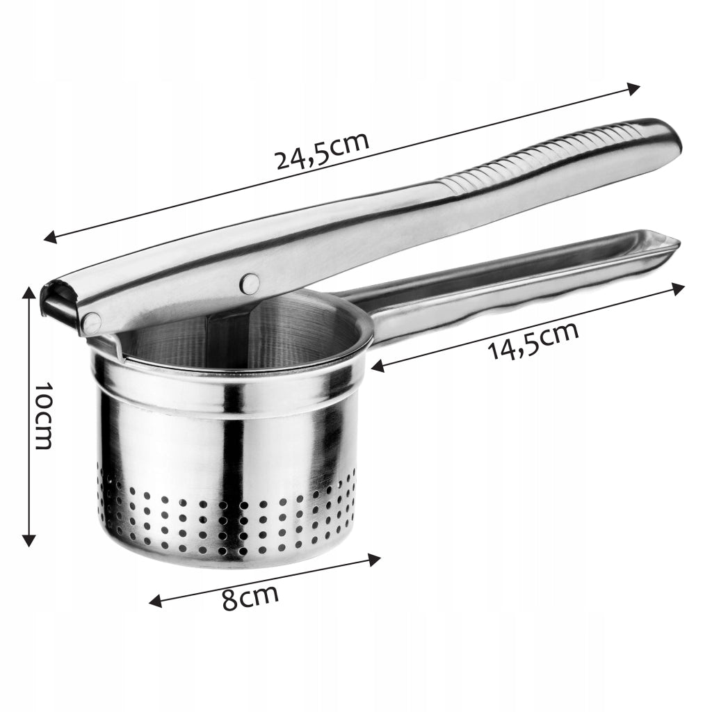 Spremiagrumi manuale KADAX per succhi di frutta e vino, in acciaio inox.