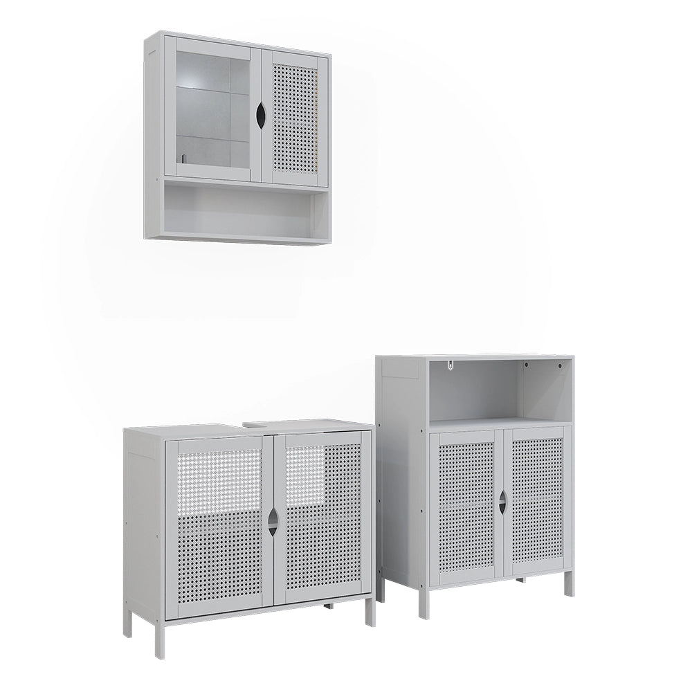 Vicco Set di mobili da bagno Bianco 3 parti