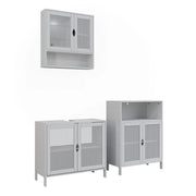 Vicco Set di mobili da bagno Bianco 3 parti