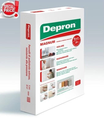 PANNELLO ISOLANTE DEPRON CM. 80X125 SPESSORE MM. 9 CONFEZIONE DA 10 PEZZI