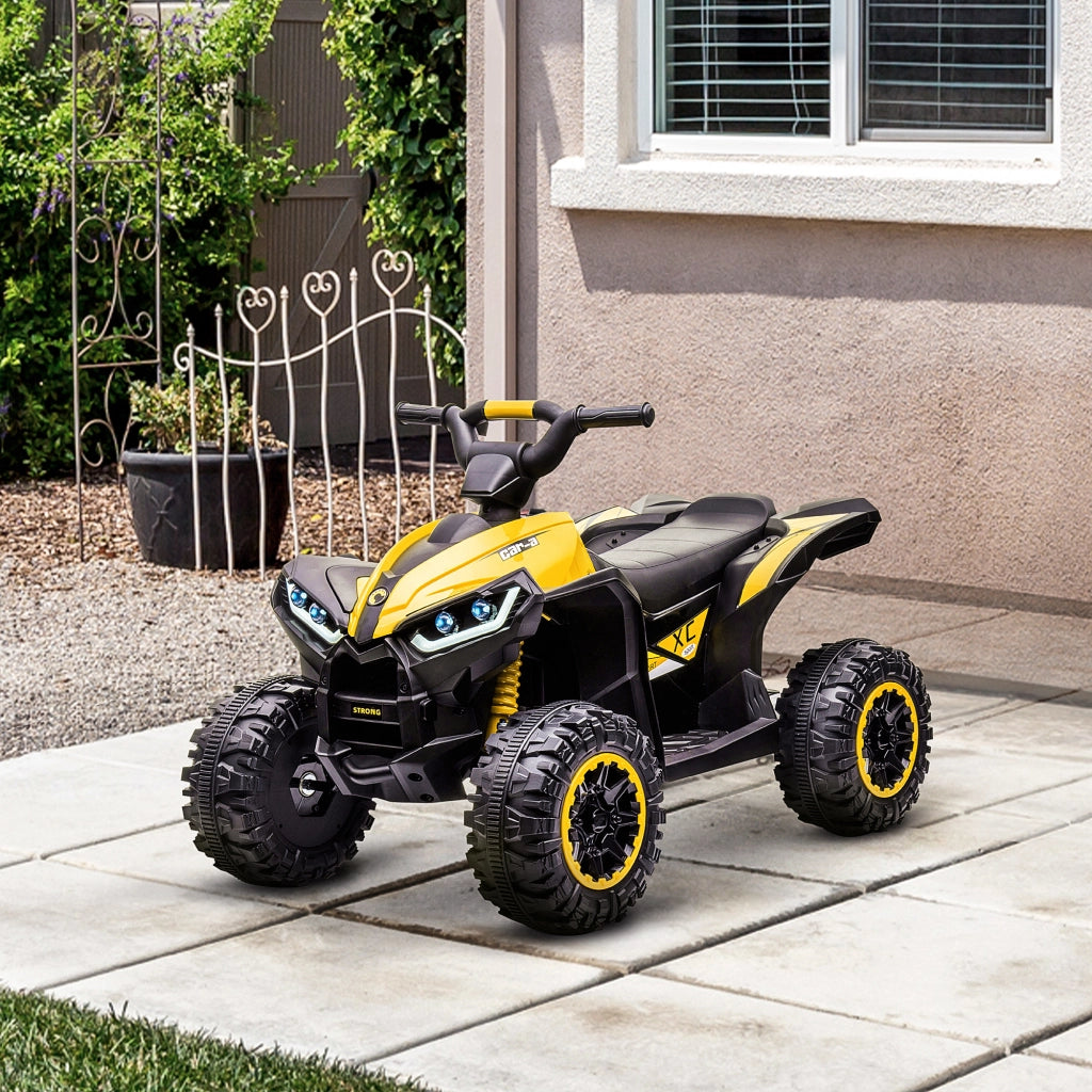 Quad Elettrico Bambini 12V ¨C zephmum ¨C Giallo con Fari LED