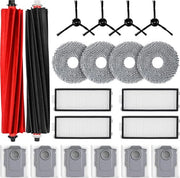 Set di accessori da 20 pezzi per aspirapolvere robot - 2 set di spazzole in gomma, 6 sacchi di aspirazione, 4 filtri HEPA, 4 tovaglioli di pulizia, 4 set di spazzole laterali