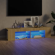 Mobile Porta TV con Luci LED-Mobile per TV-Credenza TV Rovere Sonoma 135x39x30 cm