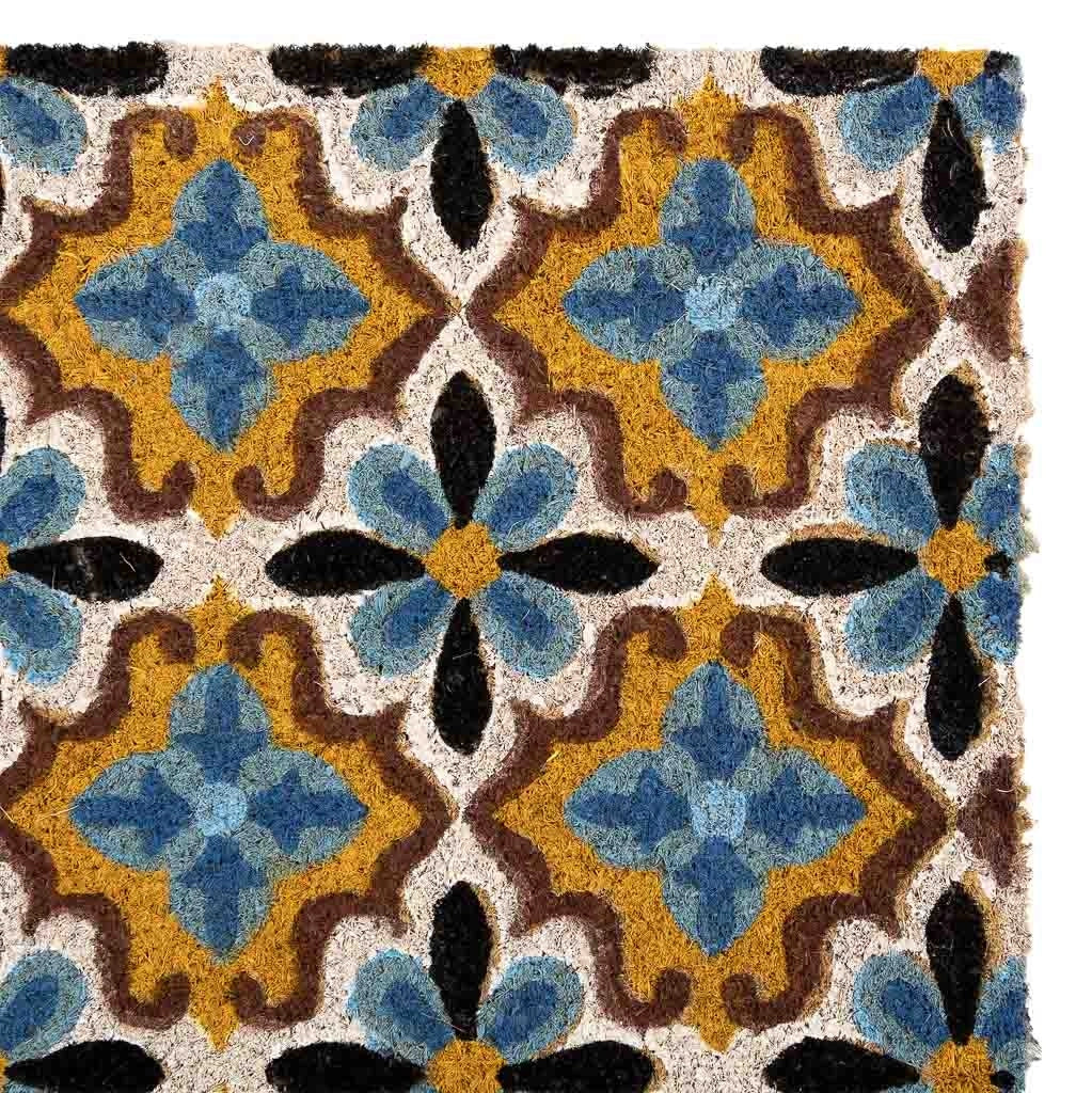 Zerbino in PVC stampato blu 45x75
