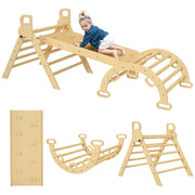 Triangolo Arrampicata Bambini con Scivolo e Altalena ¨C Zephmum ¨C Legno Naturale