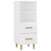 Buffet credenza cassettiera mobiletto mobile contenitore organizer per cucina soggiorno finitura lucida 34,5 x 34 x 90 cm legno ingegnerizzato bianco 02_0030589