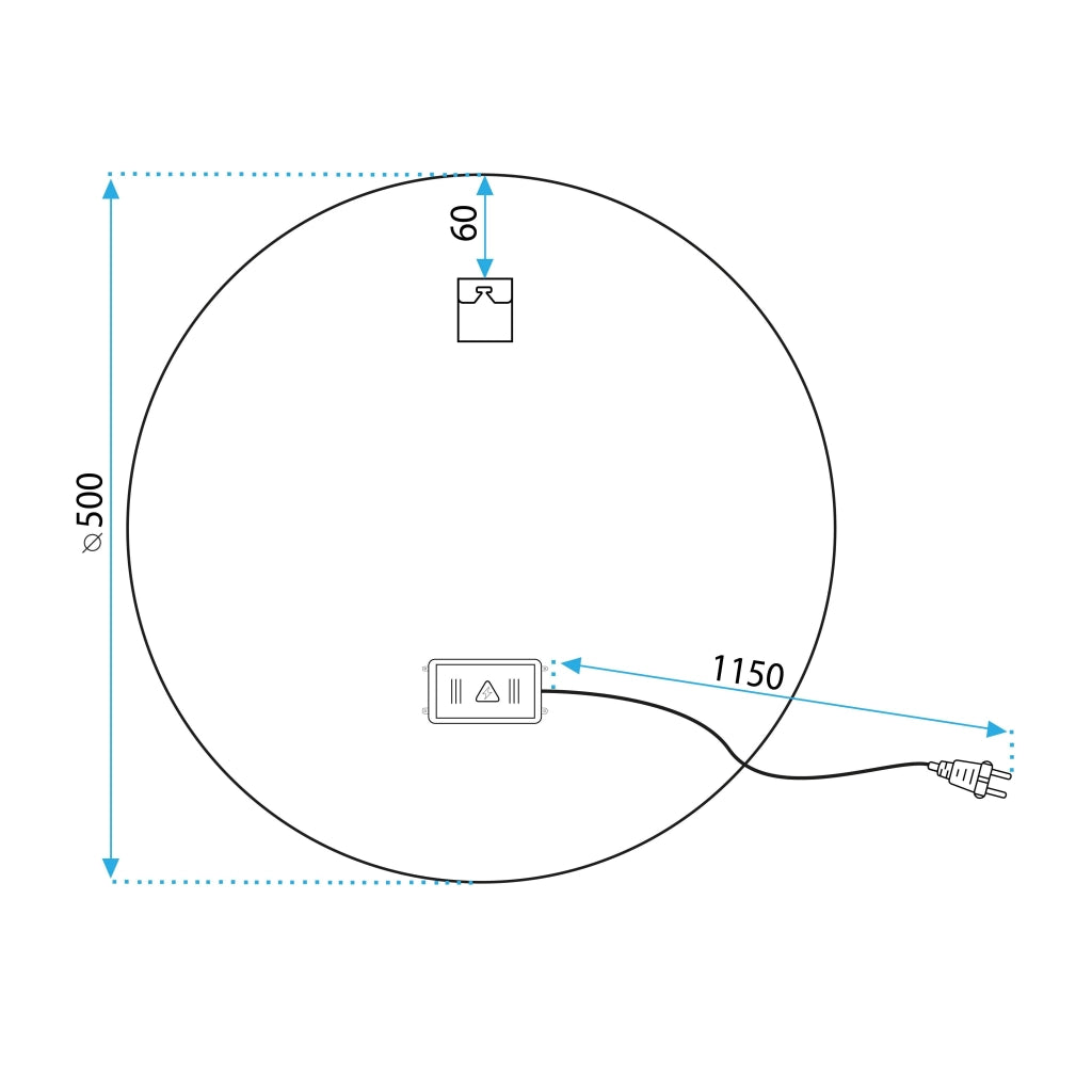 Specchio Led 50cm Ffj50
