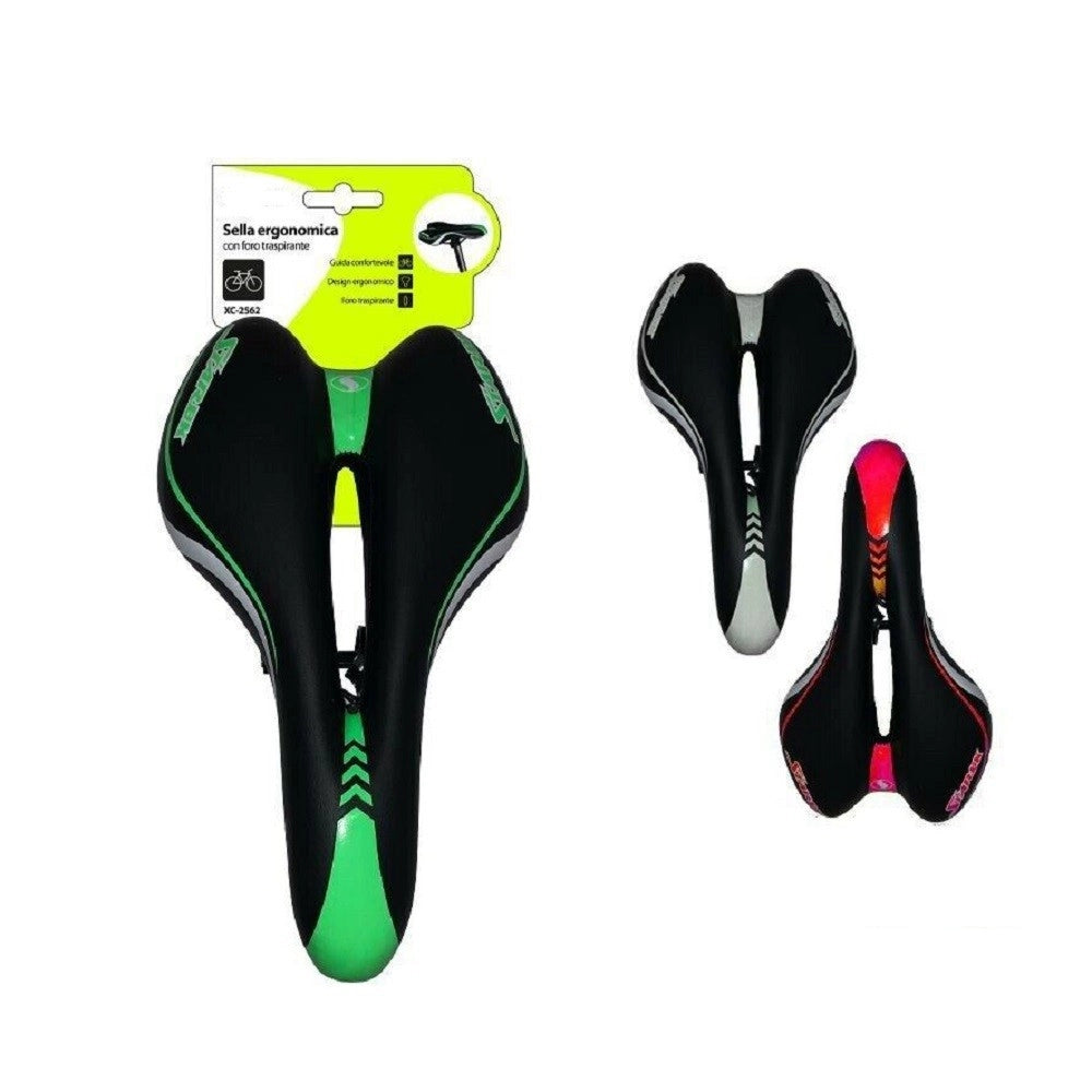 Trade Shop - Sella Sellino Bici Con Foro Traspirante Morbida Sportiva Ergonomica Bmx Xc-2562 -