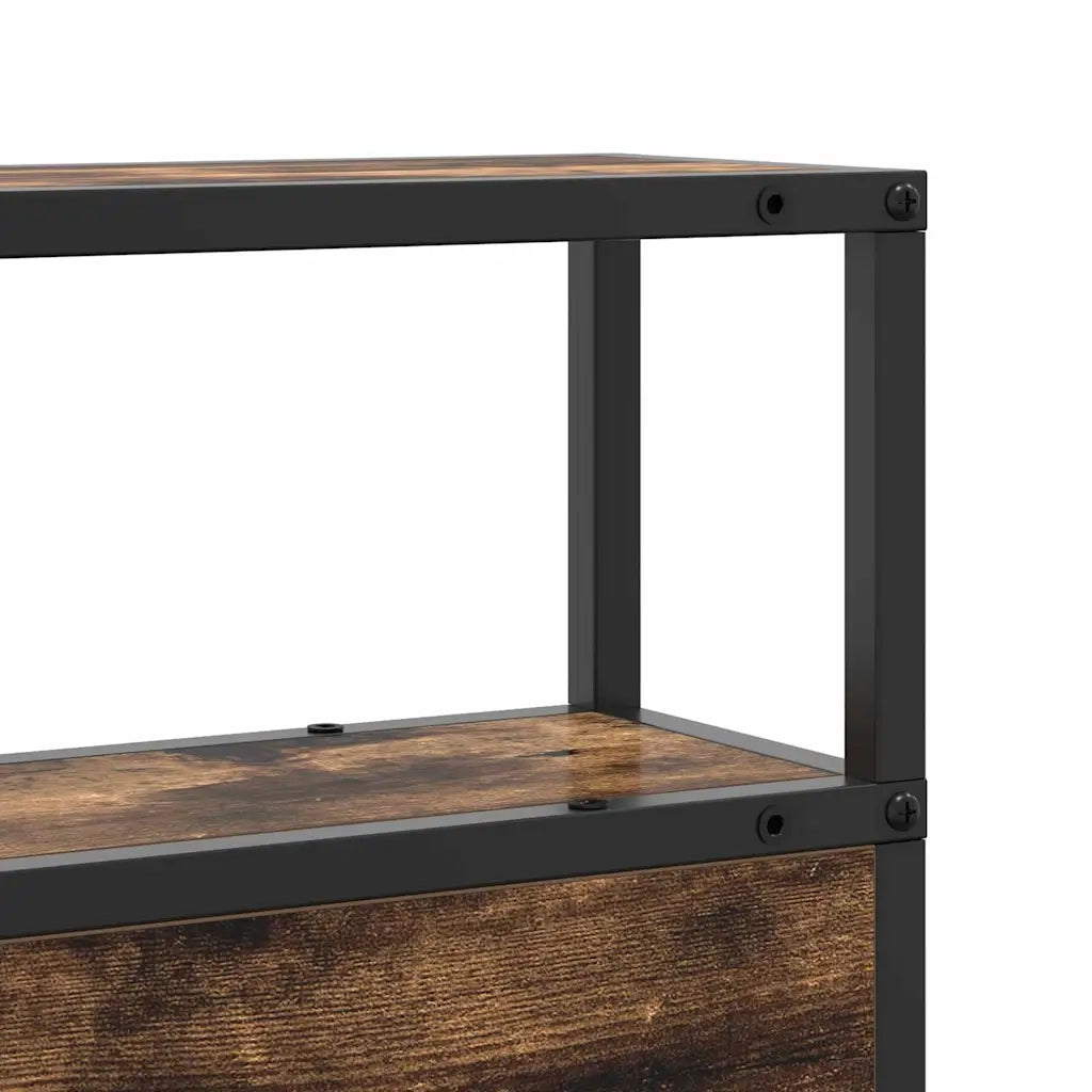 vidaXL Testata contenitore Rovere fumo 160 cm Legno multistrato