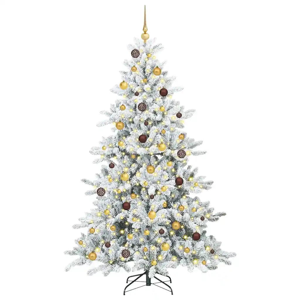 Albero di Natale Artificiale con Rami Pieghevoli Bianco 210 cm 3397728