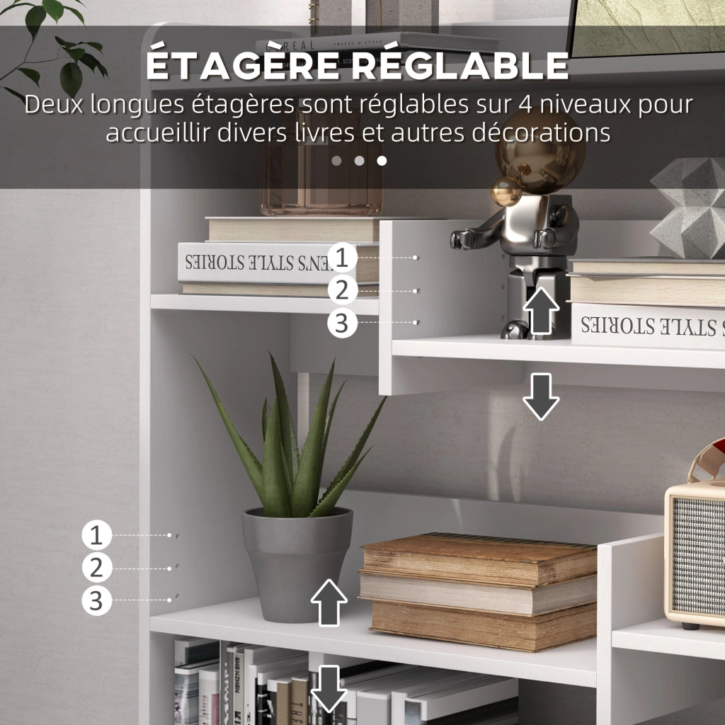 Libreria 4 Ripiani ¨C Xylo ¨C Bianco Truciolato 90x24x91 cm