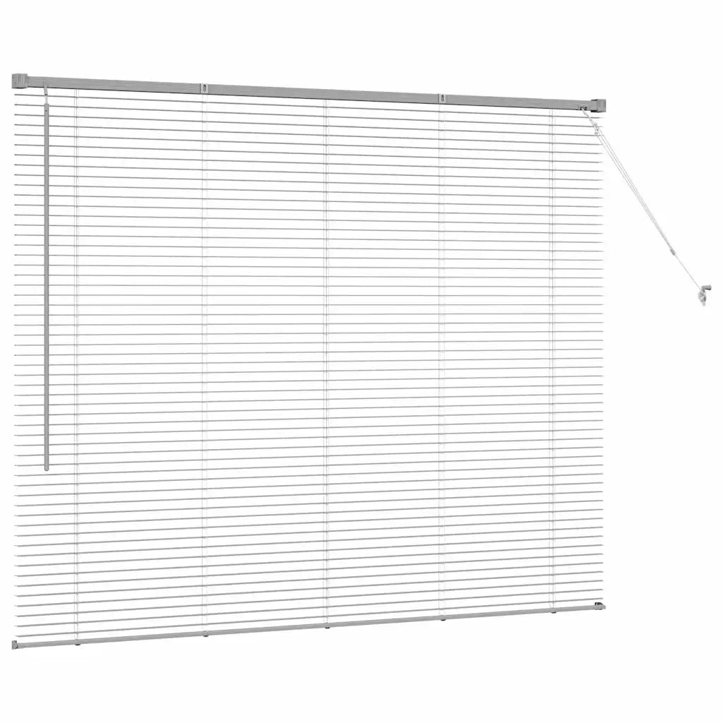 vidaXL Tenda per Finestra con tende Manuale Argento Alluminio