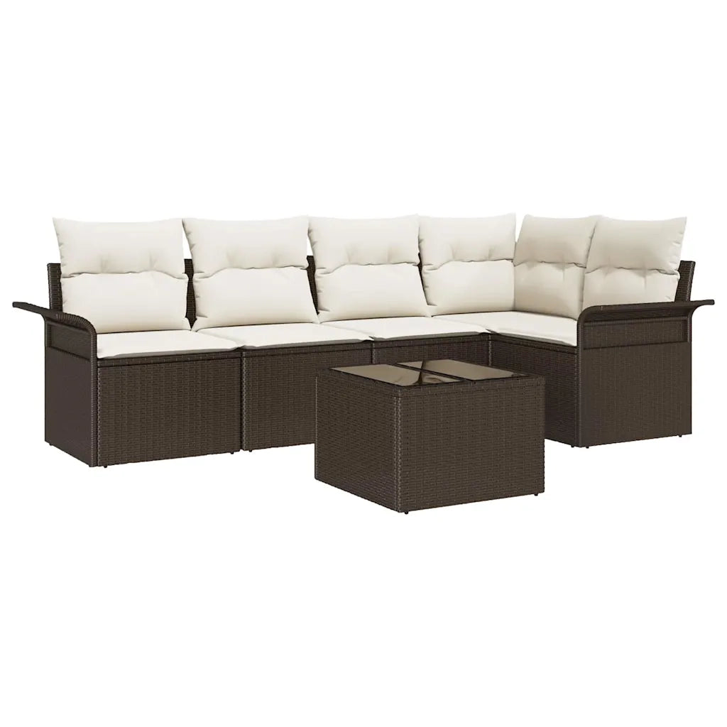 Set Divano da Giardino con cuscino 6 pcs polyrattan 3345368