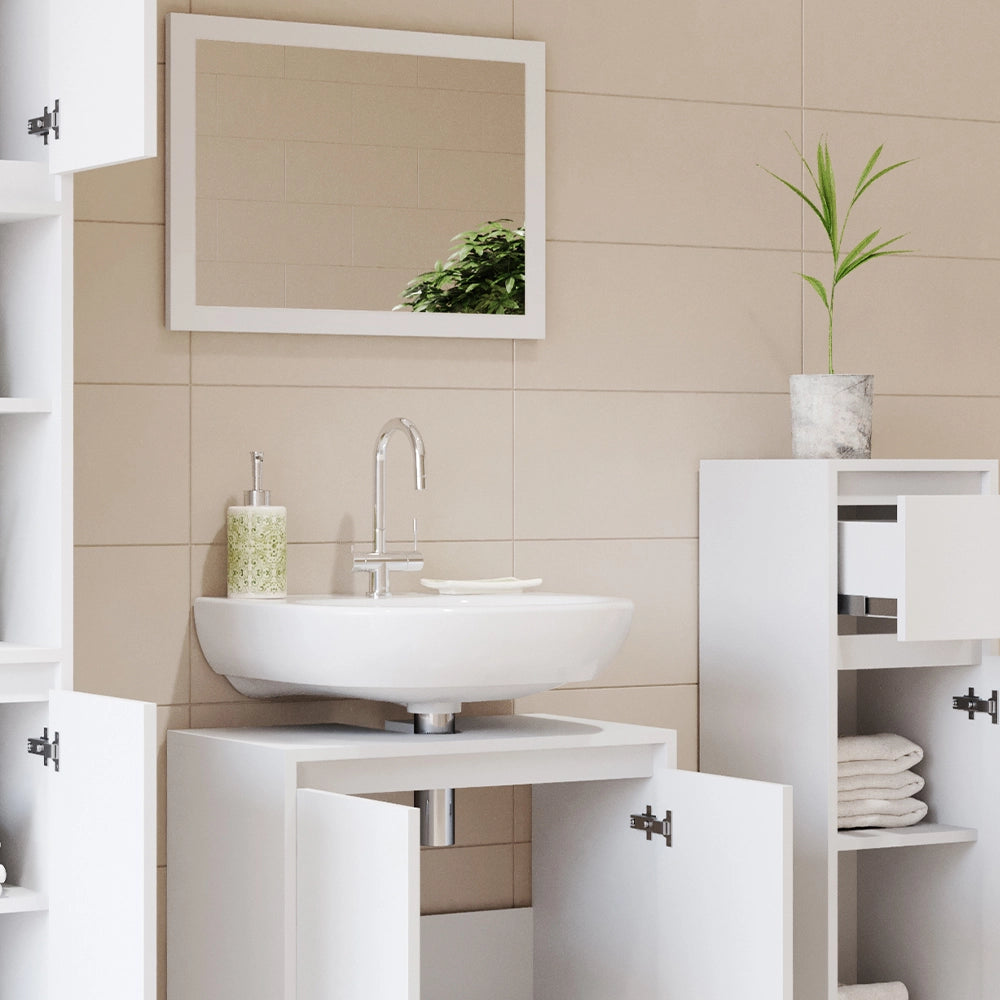 Vicco Set mobili bagno Bianco 4 parti