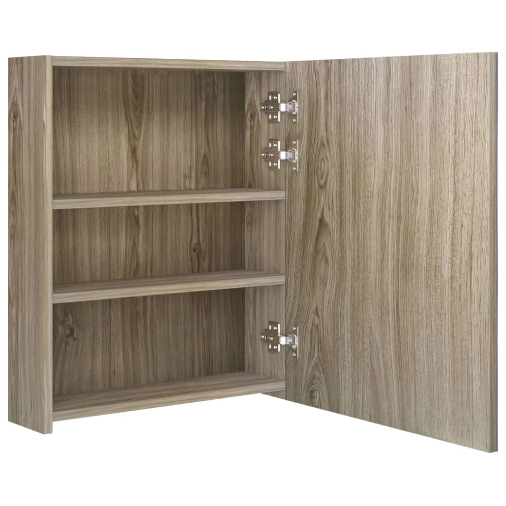 Mobile da bagno con specchio LED 50 x 14 x 60 cm rovere 02_0006590