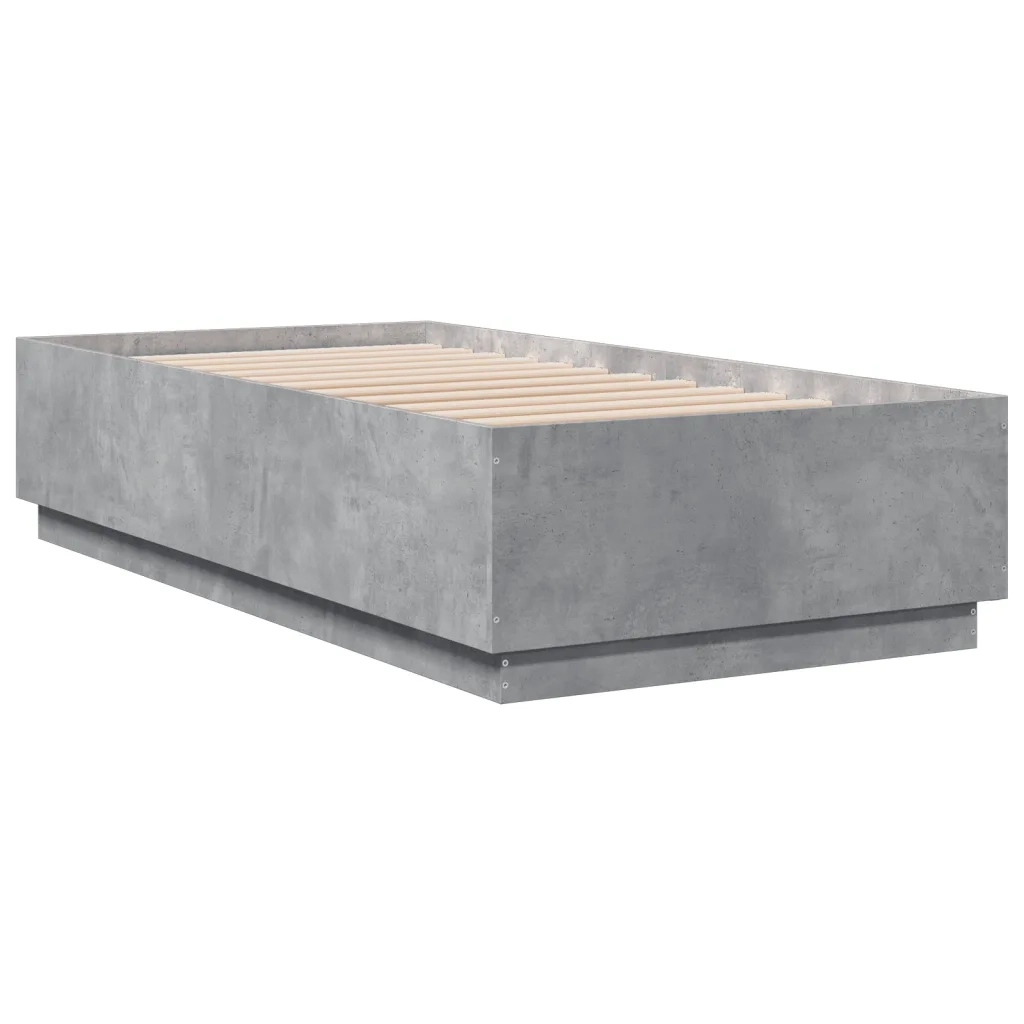 Giroletto-Struttura Letto Grigio Cemento 90x190 cm in Legno Multistrato 986640