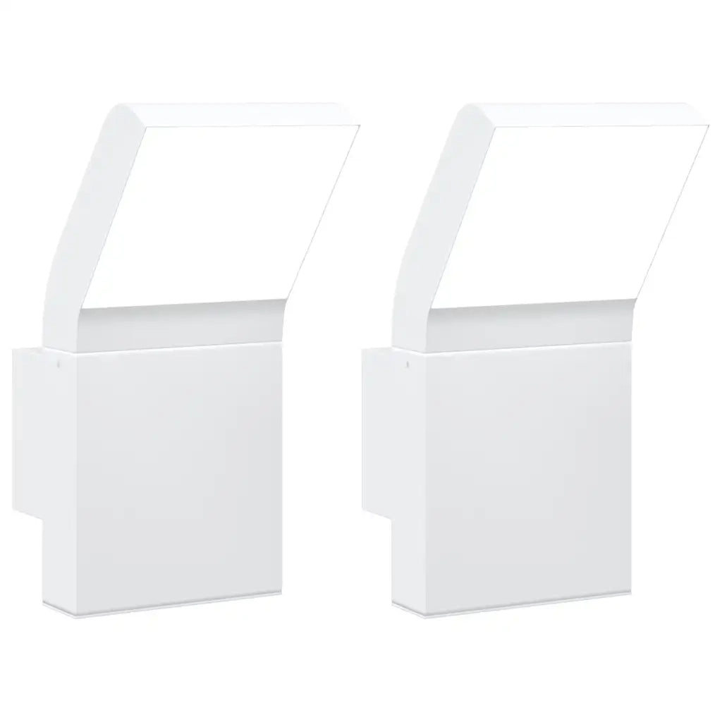 Applique per Esterni con LED 2 pz Bianche Alluminio Pressofuso CFW9574016