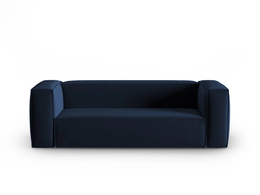 Cosmopolitan Design - Divano "Mackay" 3 posti in velluto blu reale 