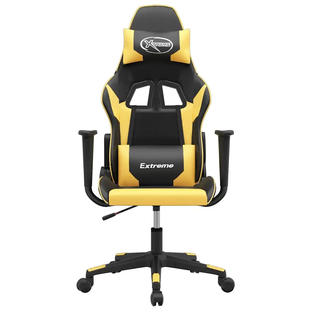 Sedia da Gaming | Sedia da e-sports Nera e Oro in Similpelle